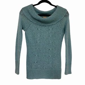 F21 Y2K Blue Mohair Blend Sweater